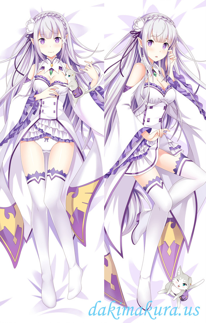 Emilia -Re Zero Anime Dakimakura Japanese Hugging Body Pillow Cover